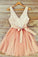 2024 V Neck Homecoming Dresses A Line Short/Mini Tulle With PDZ6KMAC
