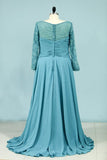 2024 A Line V Neck Mother Of The Bride Dresses Chiffon With Beads P57Q4X5Y