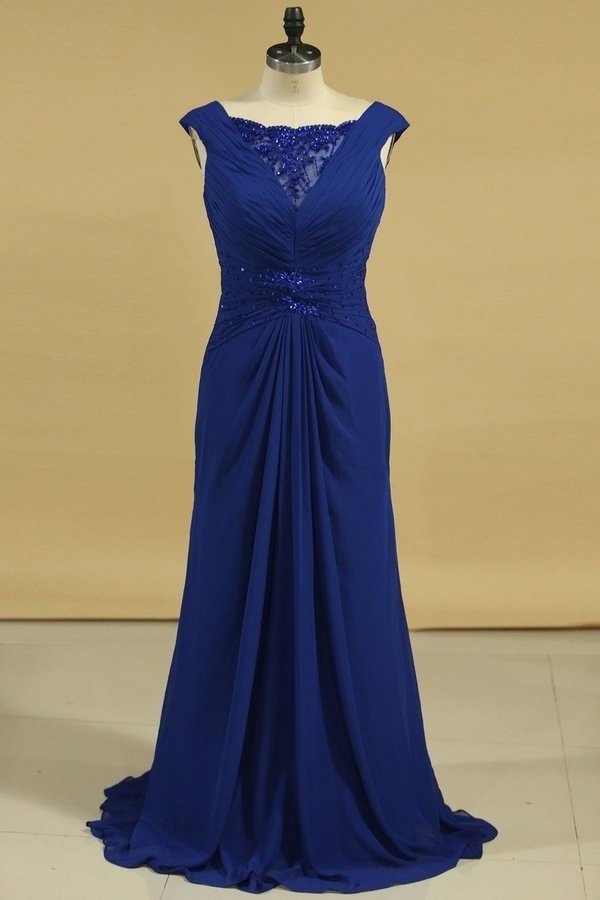 2024 Sheath Bateau With Beads And Ruffles Mother Of The PMDFX554