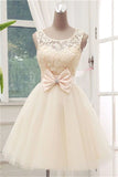 2024 A Line Scoop Tulle & Lace Homecoming Dresses P9G9TCEC