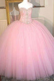 2024 New Arrival Sweetheart Tulle With Applique And Beads Quinceanera Dresses PQG6NRRJ