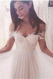 Charming A-Line Wedding Dresses Long Appliques Wedding Dresses Wedding Dresses