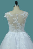 2024 Tulle A Line Scoop Wedding Dresses With PGJ9RHJR