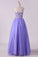 2024 Sweetheart A Line Tulle Prom Dresses With Applique PQHMKTZC