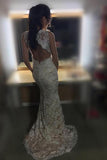 2024 Sheath Sleeveless Open Back Mermaid Lace V-neck Sweep Train Wedding Dresses