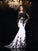 Sheath/Column Scoop Lace Long Sleeves Long Chiffon Dresses TPP0001422