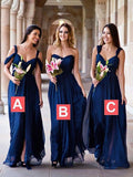 A-Line/Princess Chiffon Floor-Length Sleeveless Bridesmaid Dresses TPP0005119