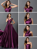 A-Line/Princess Pleats Sleeveless Long Silk like Satin Bridesmaid Dresses TPP0004905