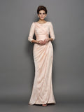 Trumpet/Mermaid Bateau Lace 3/4 Sleeves Long Chiffon Mother of the Bride Dresses TPP0007124