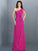 Sheath/Column One-Shoulder Pleats Sleeveless Long Chiffon Bridesmaid Dresses TPP0005351
