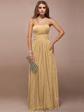 Sheath/Column Sweetheart Sleeveless Ruffles Long Bridesmaid Dresses TPP0005279