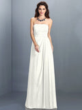 A-Line/Princess Strapless Rhinestone Sleeveless Long Chiffon Bridesmaid Dresses TPP0005471