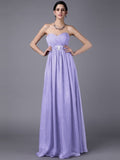 A-Line/Princess Sweetheart Sleeveless Beading Pleats Long Chiffon Bridesmaid Dresses TPP0005818