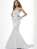 Trumpet/Mermaid Sweetheart Sleeveless Long Satin Bridesmaid Dresses TPP0005151