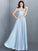 A-Line/Princess Scoop Lace Sleeveless Long Chiffon Bridesmaid Dresses TPP0005303
