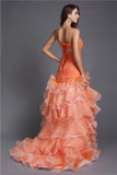 Ball Gown Strapless Beading Sleeveless High Low Organza Cocktail Dresses TPP0004035