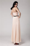 Sheath/Column Strapless Sleeveless Sash Elastic Woven Satin Chiffon Bridesmaid Dresses TPP0005880