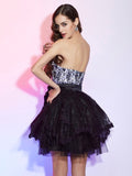 A-Line/Princess Sweetheart Sleeveless Lace Short Lace Homecoming Dresses TPP0008889