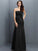 Sheath/Column Strapless Pleats Sleeveless Long Satin Bridesmaid Dresses TPP0005635
