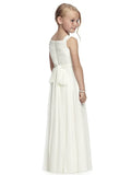 A-Line/Princess Chiffon Ruffles Sleeveless Scoop Floor-Length Flower Girl Dresses TPP0007823