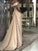 Sheath/Column Sweep/Brush Train Off-the-Shoulder Short Sleeves Ruffles Silk like Satin Wedding Dresses TPP0006273