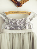A-Line/Princess Tulle Bowknot Bateau Sleeveless Knee-Length Flower Girl Dresses TPP0007913