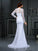 Sheath/Column Scoop Lace Long Sleeves Long Satin Wedding Dresses TPP0006422