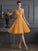 A-Line/Princess V-neck Sleeveless Pleats Short Chiffon Bridesmaid Dresses TPP0005039
