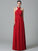 A-Line/Princess Halter Ruffles Sleeveless Long Chiffon Bridesmaid Dresses TPP0005403