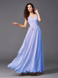 A-Line/Princess Straps Sash/Ribbon/Belt Sleeveless Long Chiffon Bridesmaid Dresses TPP0005143