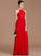 A-Line/Princess Halter Sleeveless Lace Floor-Length Chiffon Bridesmaid Dresses TPP0005320