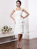A-Line/Princess Straps Sleeveless Ruffles Ruched Short Chiffon Bridesmaid Dresses TPP0005834