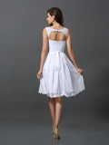 A-Line/Princess Scoop Sleeveless Short Lace Bridesmaid Dresses TPP0005269