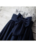 A-line/Princess Straps Sleeveless Bowknot Tea-Length Taffeta Flower Girl Dresses TPP0007587