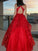 A-Line/Princess Straps Tulle Sleeveless Floor-Length Applique Dresses TPP0001466