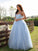 Ball Gown Tulle Applique Sweetheart Sleeveless Floor-Length Dresses TPP0001539