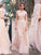 A-Line/Princess Applique Tulle V-neck Sleeveless Sweep/Brush Train Wedding Dresses TPP0006278