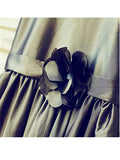 A-line/Princess Tea-Length Scoop Hand-made Flower Sleeveless Satin Flower Girl Dresses TPP0007922