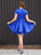 A-Line/Princess Satin Sash/Ribbon/Belt Scoop Short Sleeves Short/Mini Dresses TPP0004851