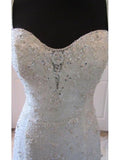 Trumpet/Mermaid Tulle Sleeveless Court Train Straps Wedding Dresses TPP0006197