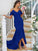 Trumpet/Mermaid Jersey Ruffles V-neck Sleeveless Asymmetrical Bridesmaid Dresses TPP0004937