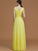 A-Line/Princess V-neck Sleeveless Floor-Length Ruched Chiffon Bridesmaid Dresses TPP0005702