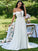 A-Line/Princess Chiffon Ruffles Off-the-Shoulder Sleeveless Sweep/Brush Train Wedding Dresses TPP0006516
