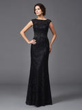 Sheath/Column Scoop Beading Sleeveless Long Lace Mother of the Bride Dresses TPP0007152