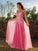 A-Line/Princess Tulle Applique Straps Sleeveless Floor-Length Dresses TPP0001431