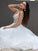 A-Line/Princess Lace Ruffles V-neck Sleeveless Sweep/Brush Train Wedding Dresses TPP0005904