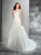 Ball Gown Straps Applique Sleeveless Long Net Wedding Dresses TPP0006551