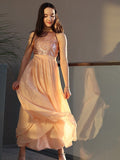 A-Line/Princess Chiffon Sequin Scoop Sleeveless Ankle-Length Junior/Girls Bridesmaid Dresses TPP0005882