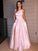 A-Line/Princess Satin Ruffles Sleeveless Strapless Floor-Length Dresses TPP0001534