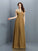 A-Line/Princess Bateau Pleats Sleeveless Long Chiffon Bridesmaid Dresses TPP0005451
